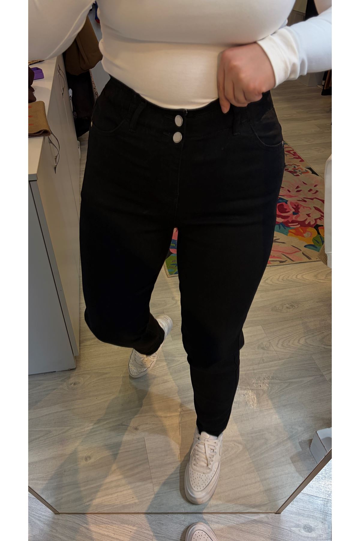 Full Likralı Siyah Jean