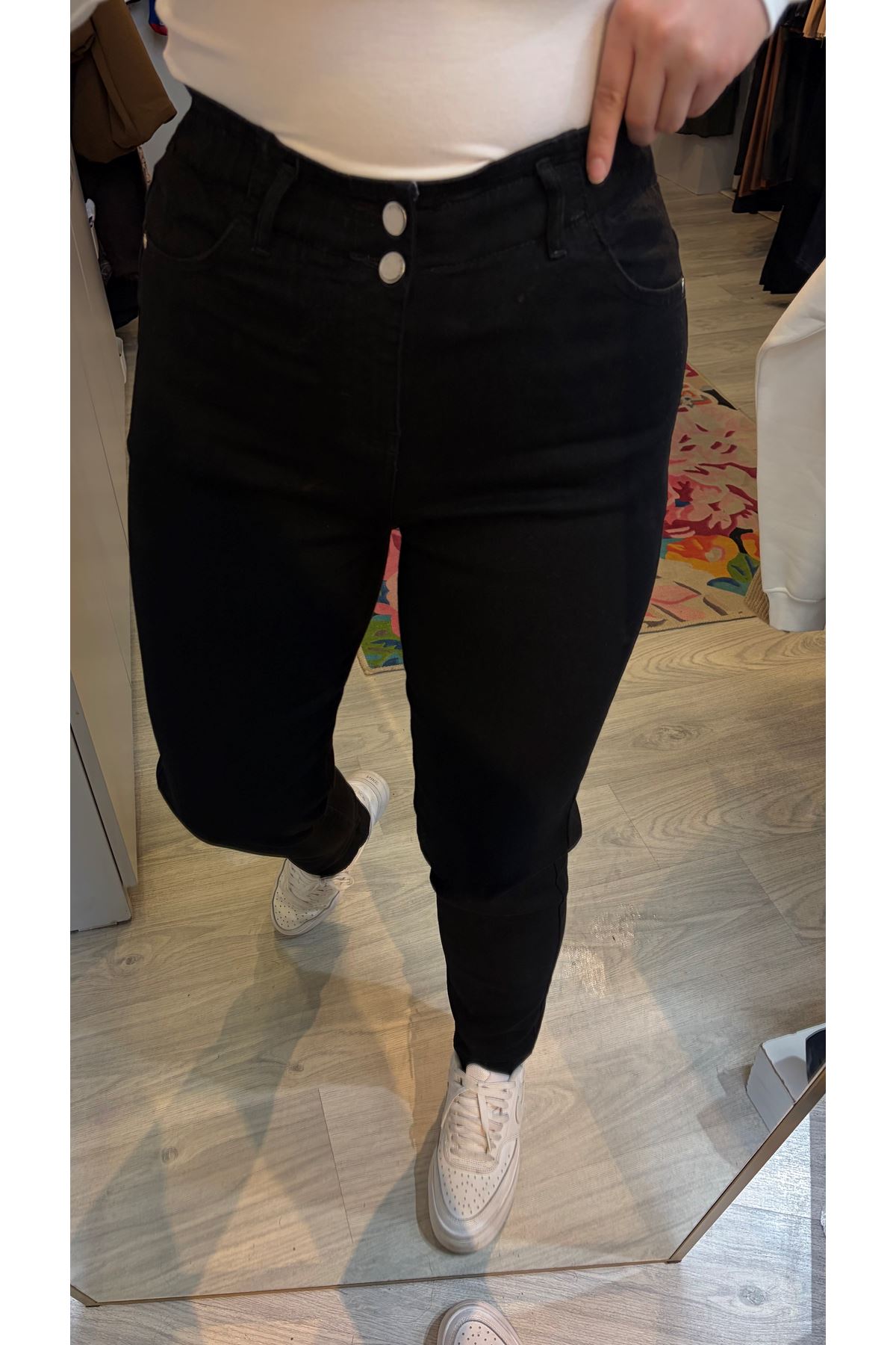 Full Likralı Siyah Jean