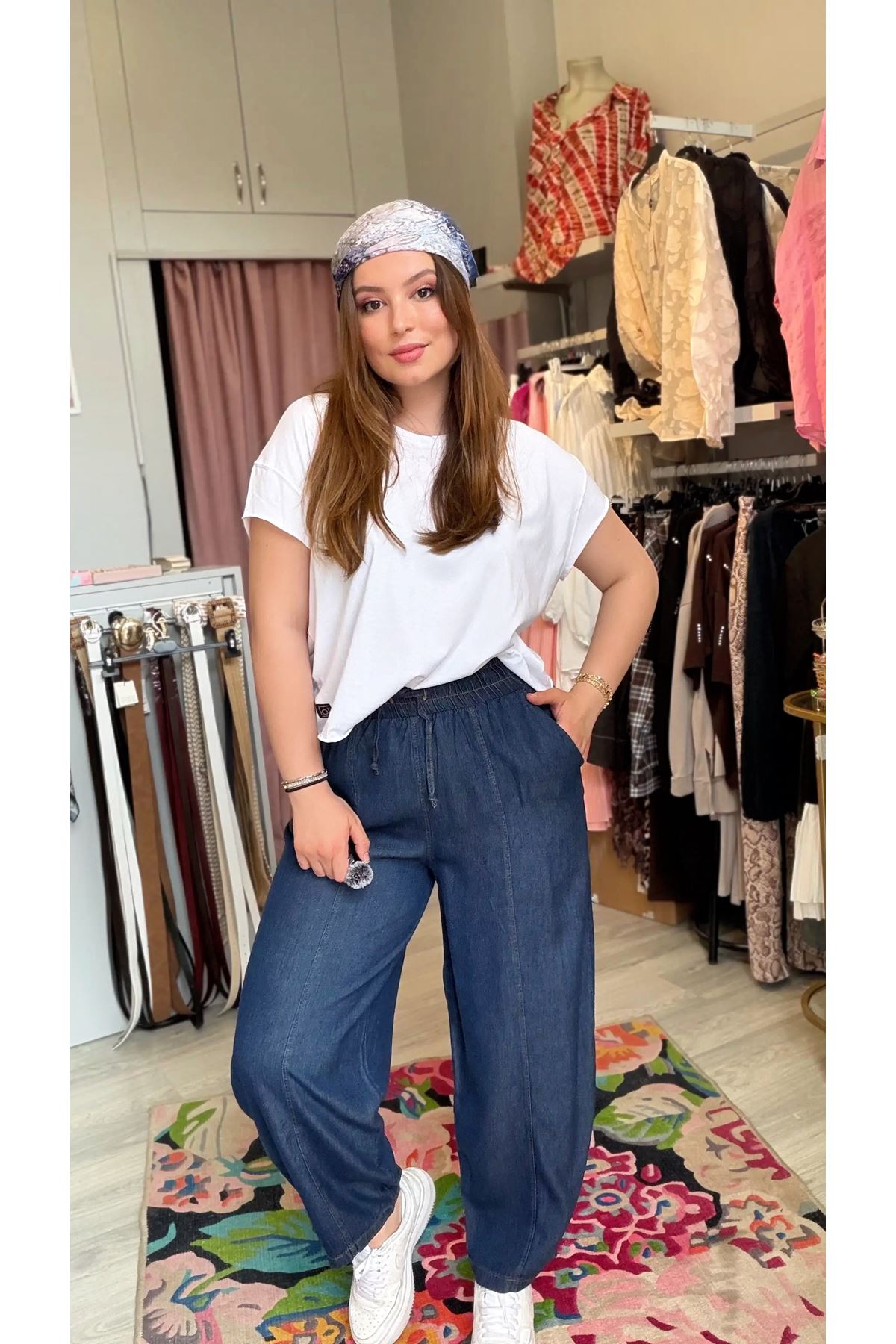 Denim Tensel Pantolon 