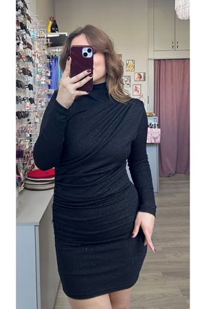 Simli Likralı Elbise