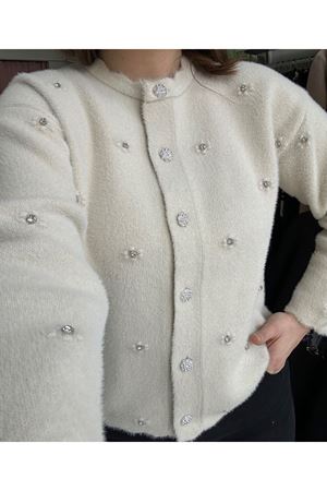 Premium Kalite Taşlı Hırka