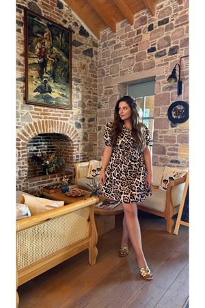Leopar Poplin Elbise