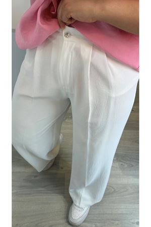 Premium Beyaz Palazzo Pantolon