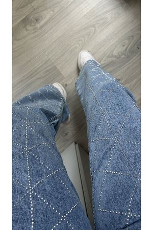 Taşlı Likralı Jean