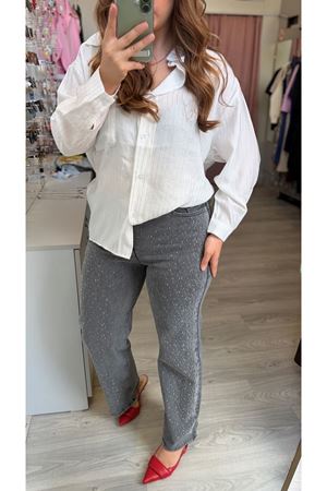 Full Likralı Taşlı Pantolon