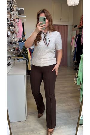 Acı Kahve Full Likralı Pantolon