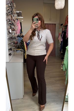 Acı Kahve Full Likralı Pantolon